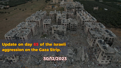 Update on the Eighty-Fifth day of the Israeli military aggression on the Gaza Strip
